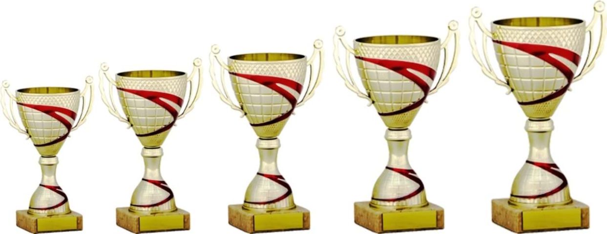 Gold Red Cup Trophies 1974 Series Plastic Body